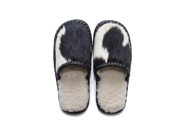 Black & White Cow - The Karla Home Shoes